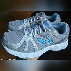 Sz 8.5 Women's NEW BALANCE 450V2 Grey/Light Blue Running Shoes